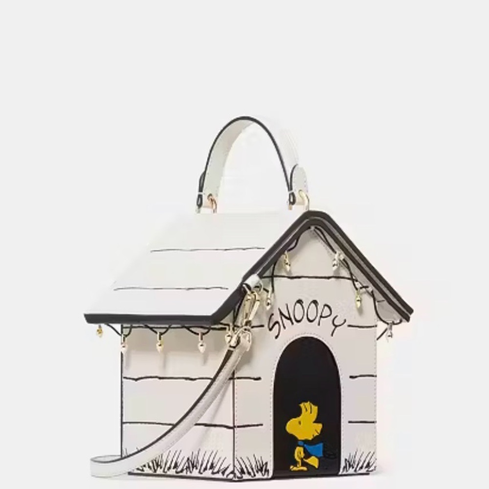 PEANUTS X KATE SADE SNOOPY 3D DOG HOUSE CROSSBODY FEATURING WOODSTOCK
